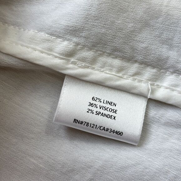 Eileen Fisher Linen Viscose Blazer Jacket Women's XL White Stretch Summer NWT - Picture 5 of 8